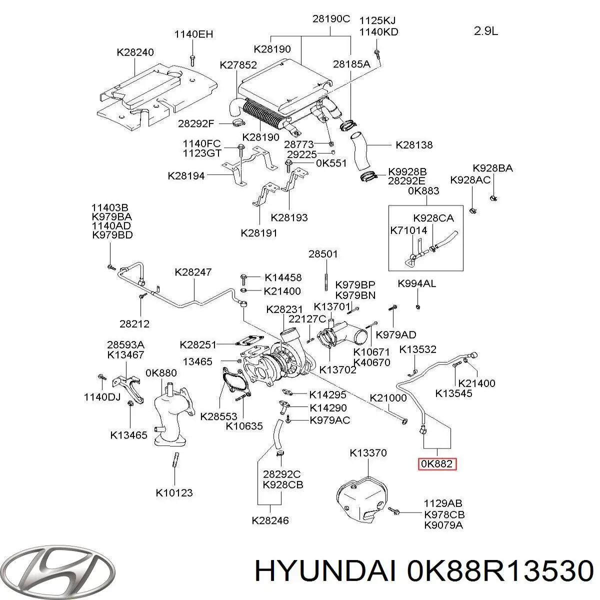 0K88R13530 Hyundai/Kia 