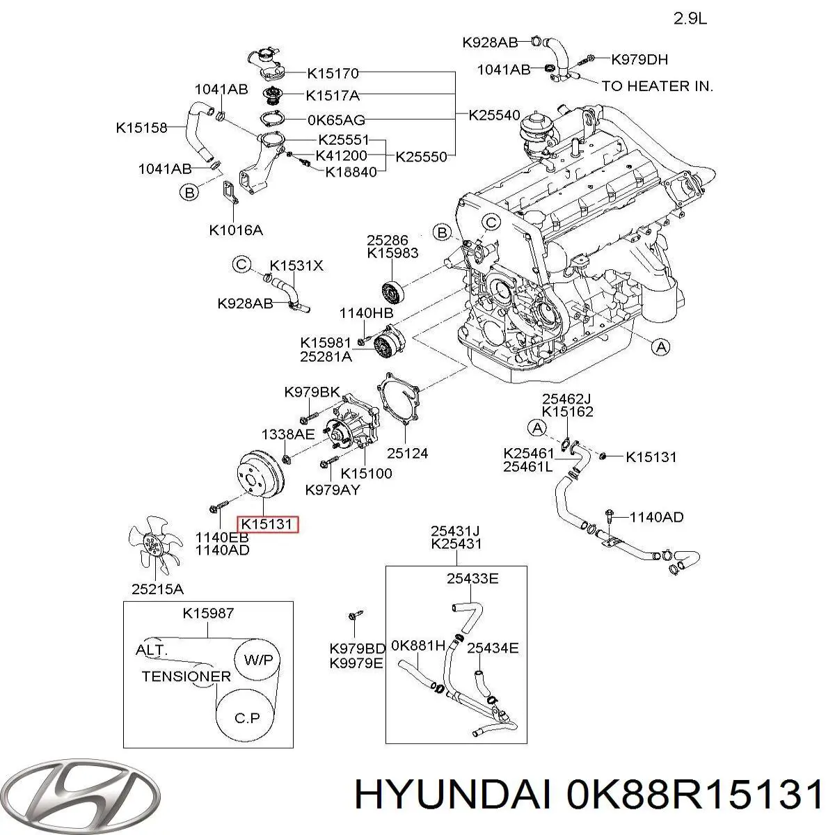  0K88R15131 Hyundai/Kia