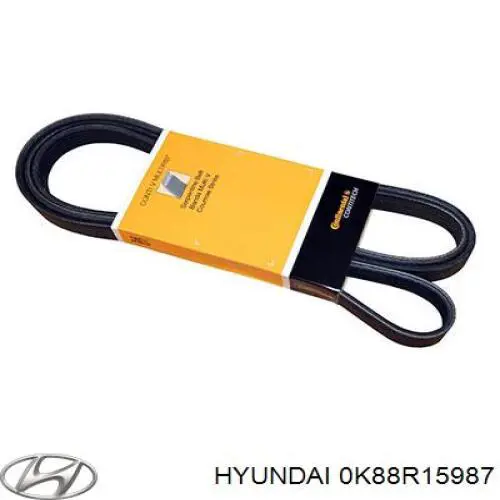 Ремінь генератора 0K88R15987 Hyundai/Kia