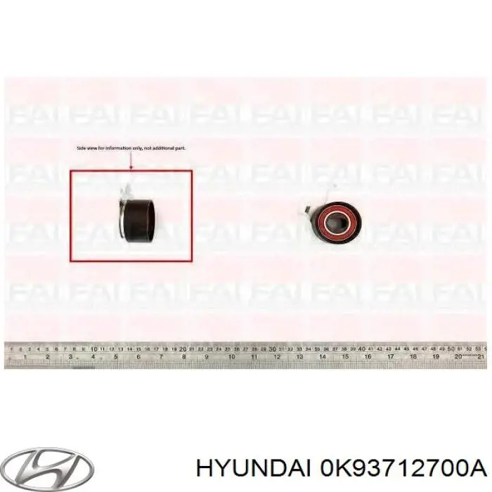 0K93712700A Hyundai/Kia ролик натягувача ременя грм
