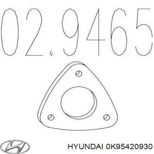 Купити 0K95420930 Hyundai/Kia Прокладка до глушника