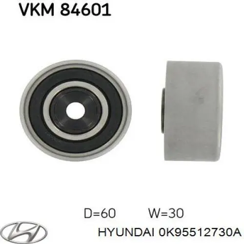 0K95512730A Hyundai/Kia Паразитний провідний ролик