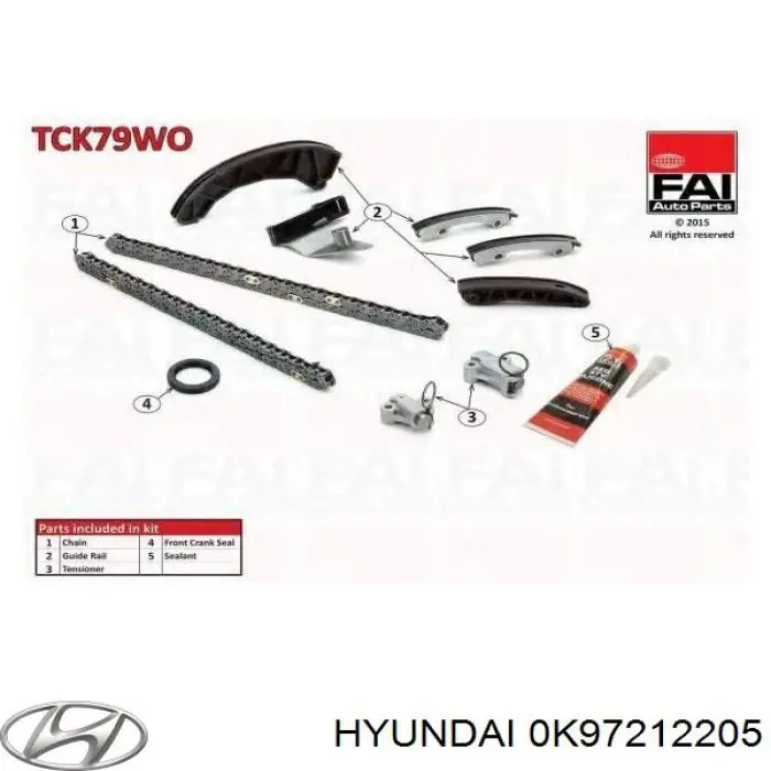 Ремінь ГРМ 0K97212205 Hyundai/Kia