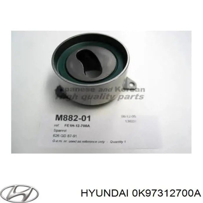 0K97312700A Hyundai/Kia ролик натягувача ременя грм
