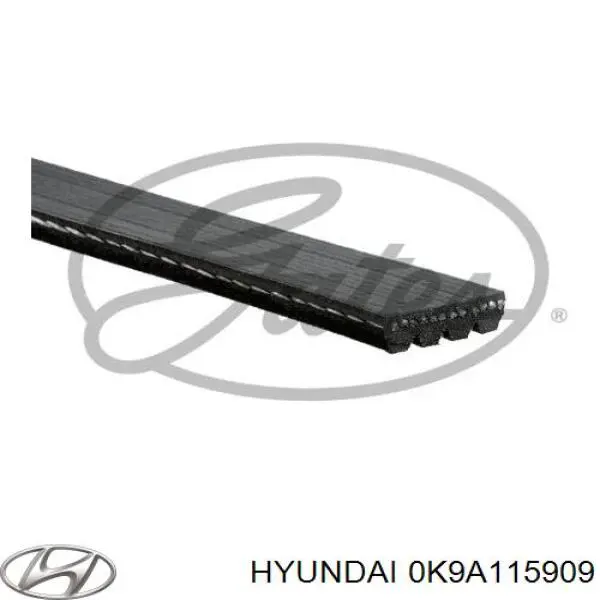0K9A115909 Hyundai/Kia ремінь приводний, агрегатів