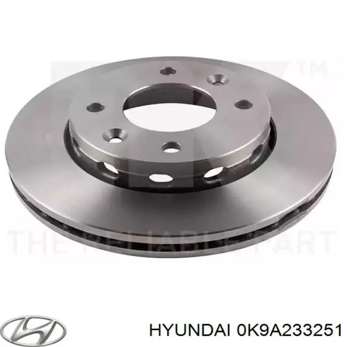 0K9A233251 Hyundai/Kia Гальмо дискове переднє