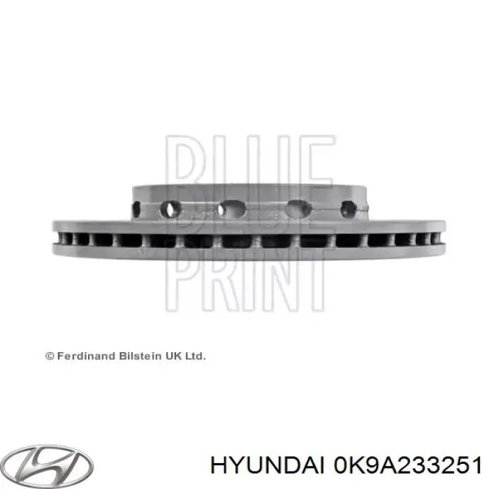 Диск переднього гальма Hyundai/Kia 0K9A233251 ціна, від 27.22 USD