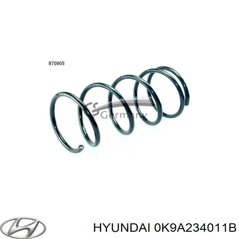 Пружина передня Hyundai/Kia 0K9A234011B ціна, від 34.20 USD