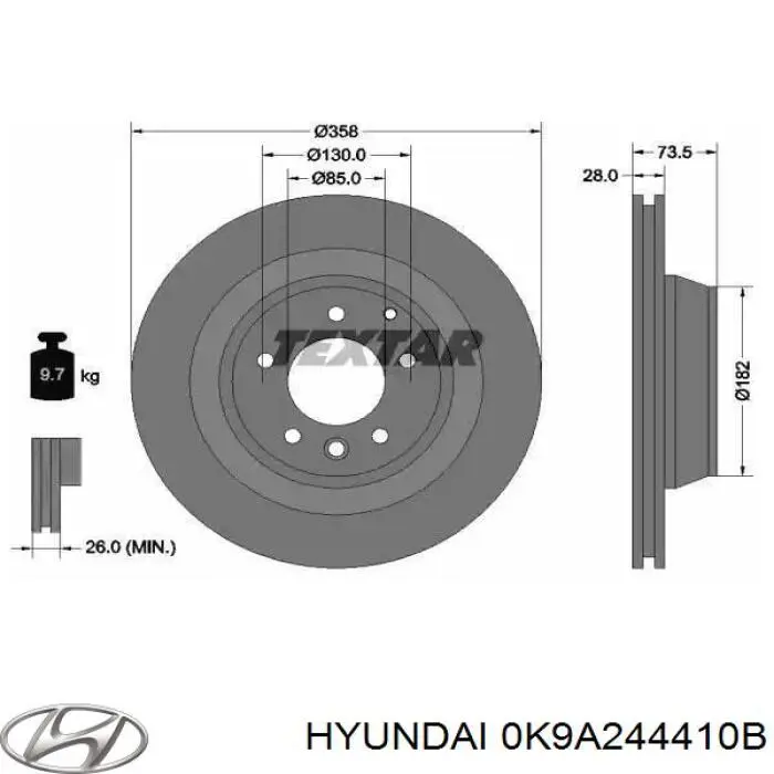 Трос ручного гальма задній, правий BCK18R Japan Parts