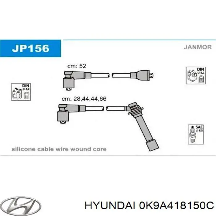 0K9A418150C Hyundai/Kia Проводи високовольтні