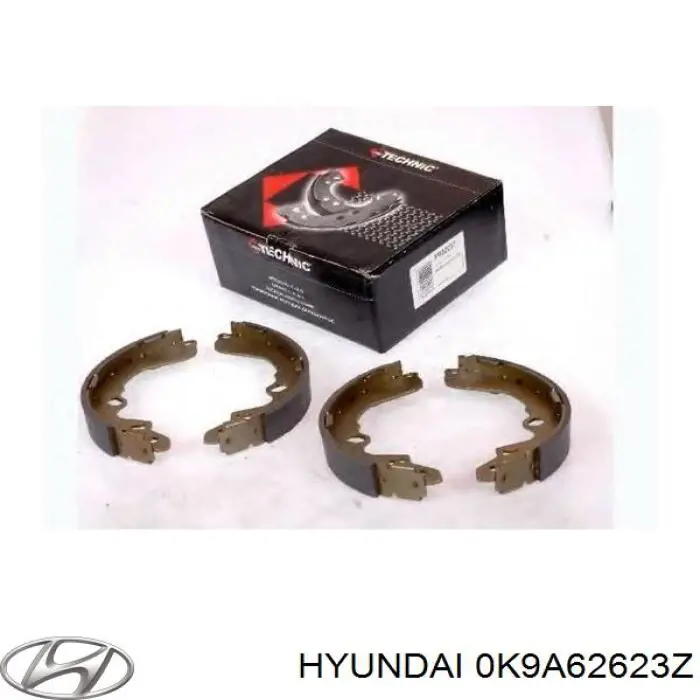 Колодки гальмові задні, барабанні Hyundai/Kia 0K9A62623Z ціна, від 13.53 USD