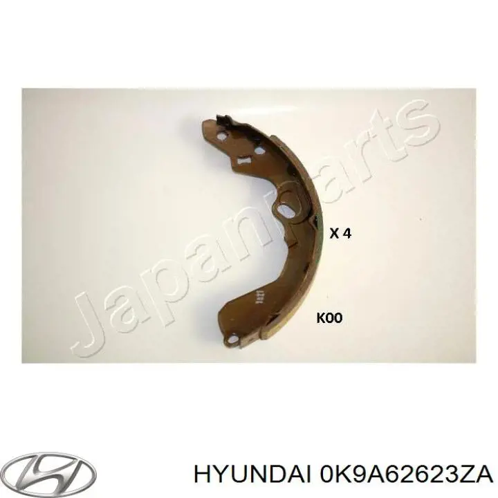 Купити 0K9A62623ZA Hyundai/Kia Колодки гальмові задні, барабанні