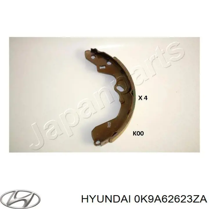 Колодки гальмові задні, барабанні Hyundai/Kia 0K9A62623ZA ціна, від 13.53 USD