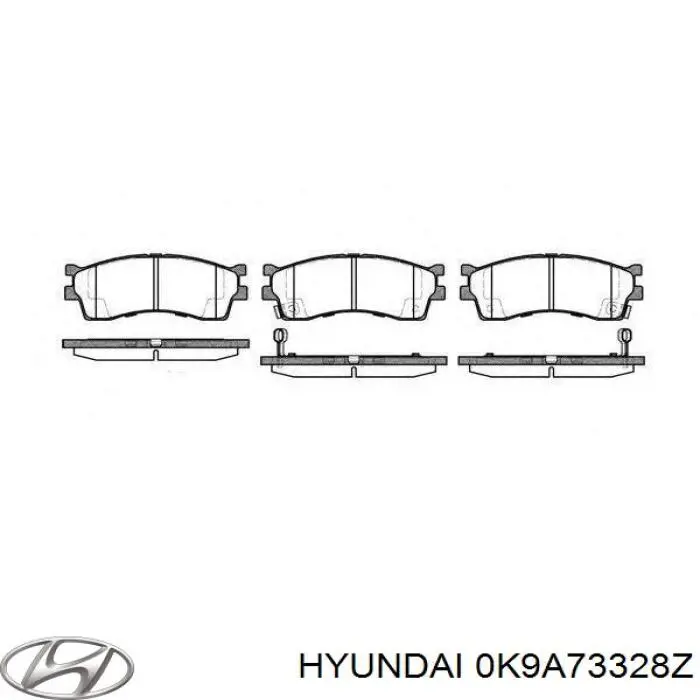 0K9A73328Z Hyundai/Kia Передні гальмівні колодки