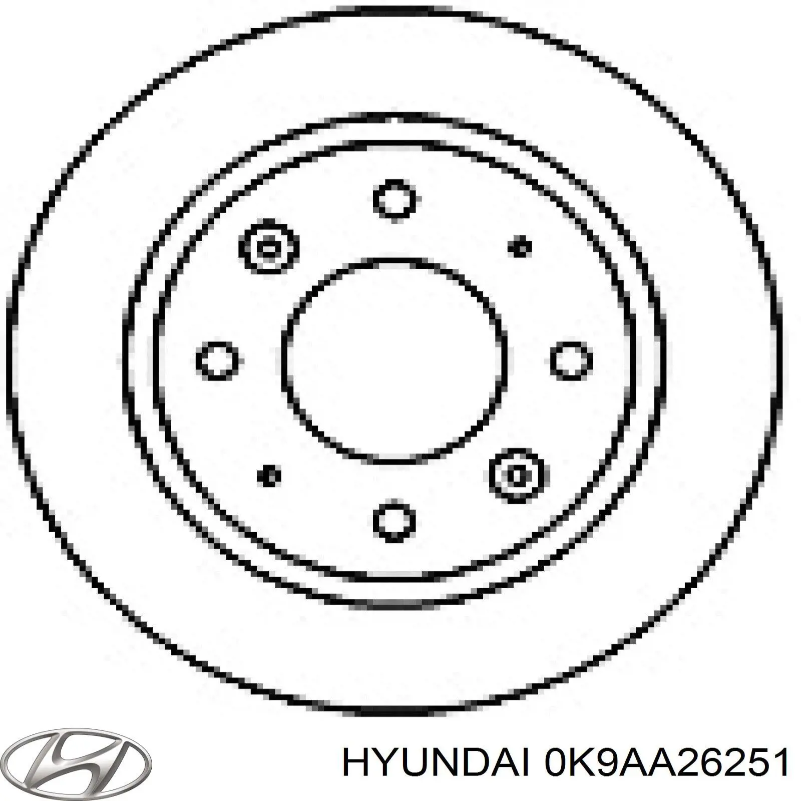 Гальмівні диски 0K9AA26251 Hyundai/Kia