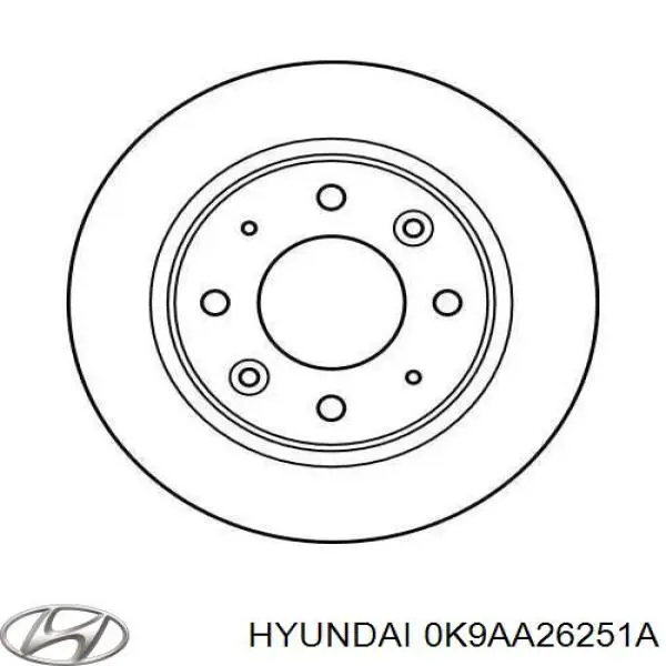 Купити 0K9AA26251A Hyundai/Kia Диск заднього гальма