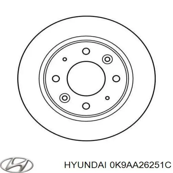 Гальмівні диски 0K9AA26251C Hyundai/Kia