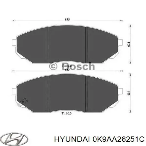 0K9AA26251C Hyundai/Kia Дискові гальма