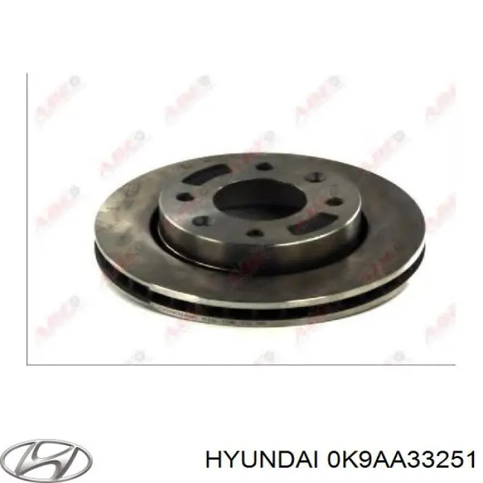 0K9AA33251 Hyundai/Kia диск гальмівний передній
