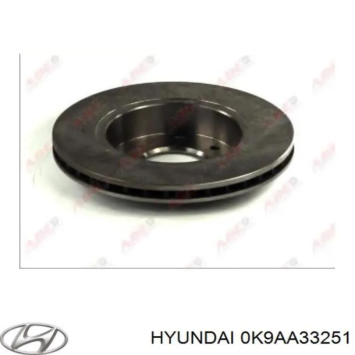 Диск переднього гальма Hyundai/Kia 0K9AA33251 ціна, від 27.37 USD