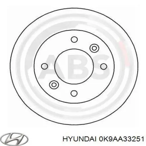 Купити 0K9AA33251 Hyundai/Kia Ротор гальмівний