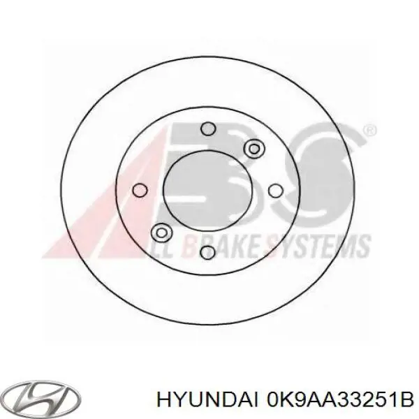 0K9AA33251B Hyundai/Kia Гальмо дискове переднє