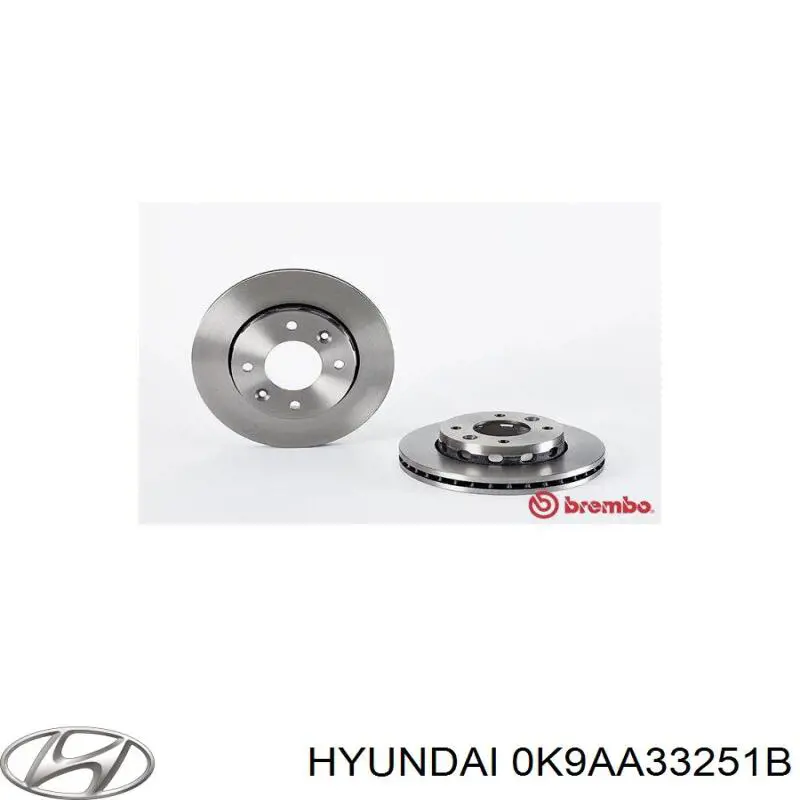 Диск переднього гальма Hyundai/Kia 0K9AA33251B ціна, від 27.22 USD