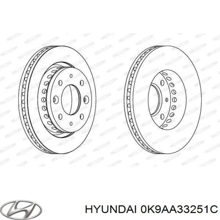 Гальмівні диски передні 0K9AA33251C Hyundai/Kia