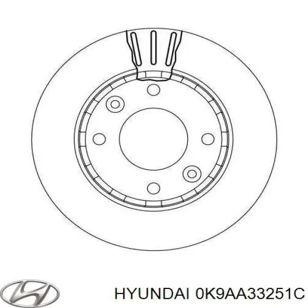 Диск гальмівний передній Hyundai/Kia 0K9AA33251C