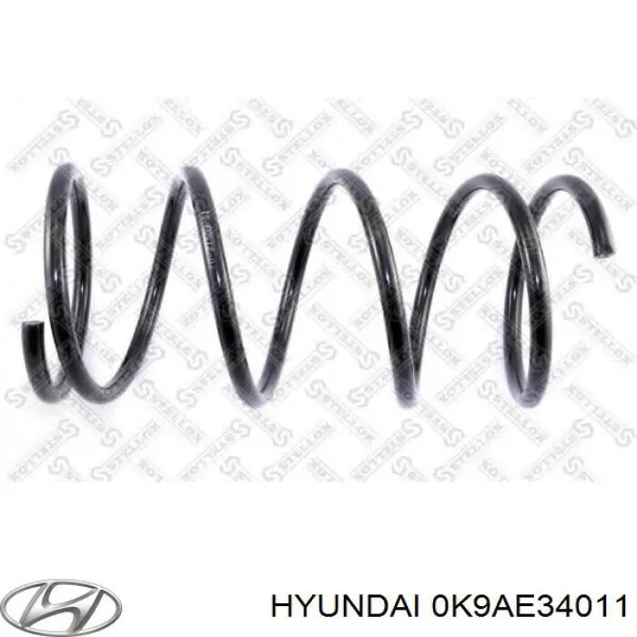 0K9AE34011 Hyundai/Kia Пружина амортизатора передняя