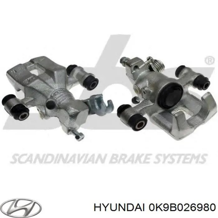0K9B026980 Hyundai/Kia Супорт гальмівний задній правий