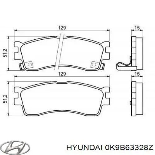 Купити 0K9B63328Z Hyundai/Kia Колодки гальмівні передні, дискові