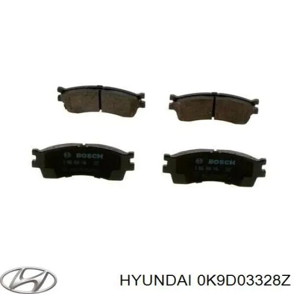 Передні тормозні колодки 0K9D03328Z Hyundai/Kia