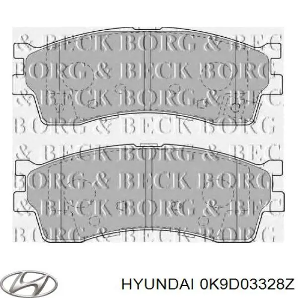 Купити 0K9D03328Z Hyundai/Kia Колодки гальмівні передні, дискові