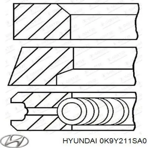 Поршень з пальцем без кілець, стандарт Hyundai/Kia 0FEYA11SA0 ціна, від 10.04 USD