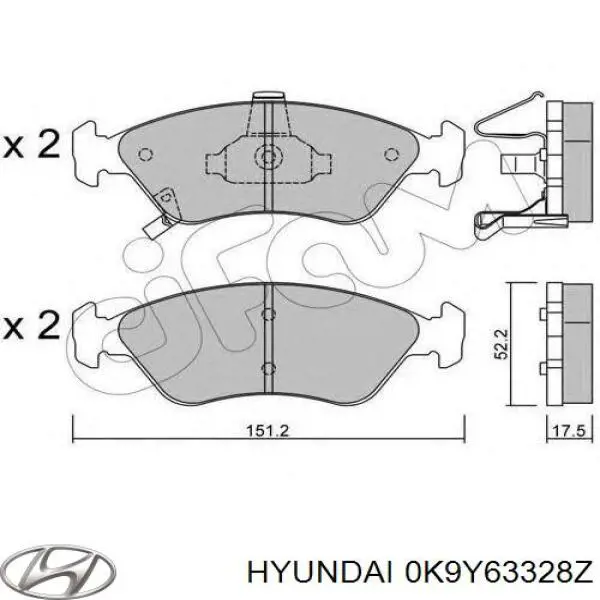 Гальмівні колодки Hyundai/Kia 0K9Y63328Z ціна, від 17.88 USD