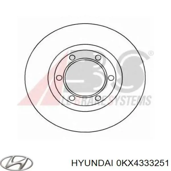 0KX4333251 Hyundai/Kia диск гальмівний передній