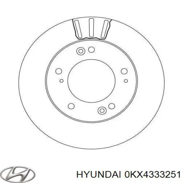 Диск переднього гальма Hyundai/Kia 0KX4333251 ціна, від 34.76 USD