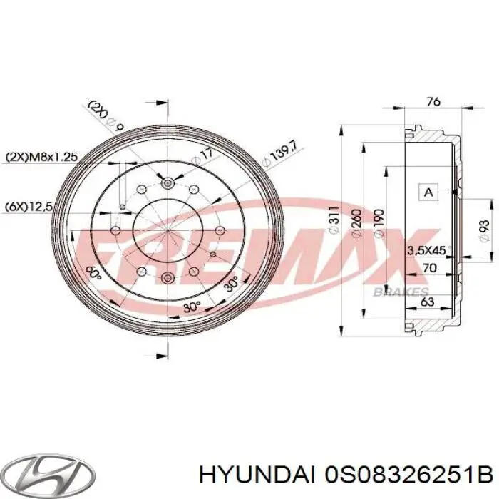 Купити S08326251C Mazda Барабан гальмівний задній