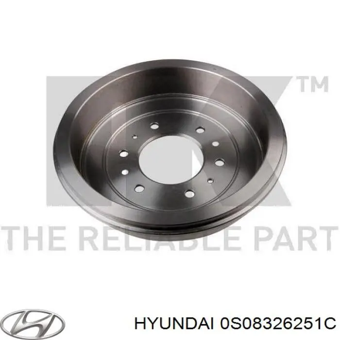 Купити 0S08326251C Hyundai/Kia Барабан гальмівний задній