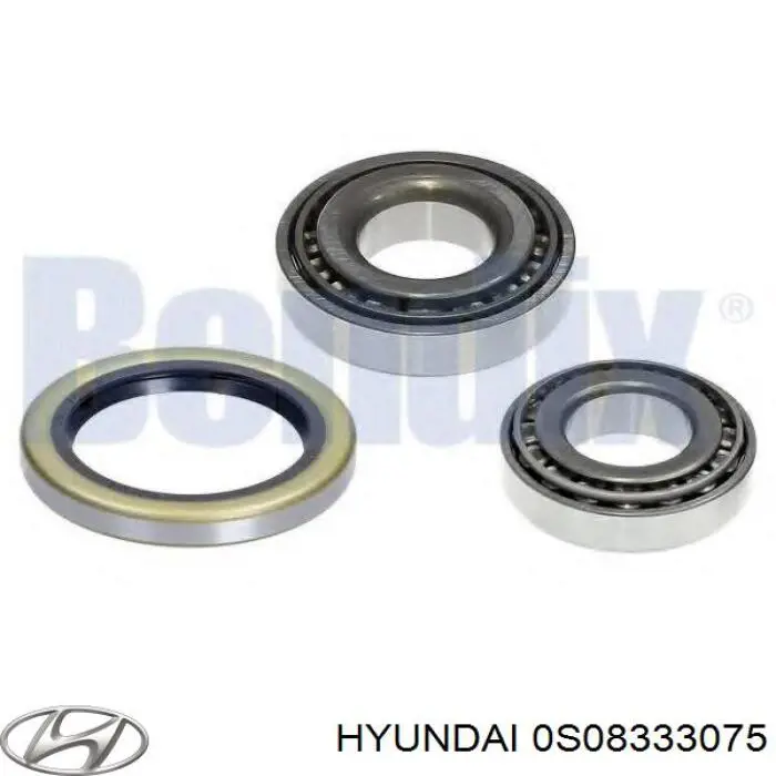 Підшипник маточини передньої, зовнішній HYUNDAI 0S08333075