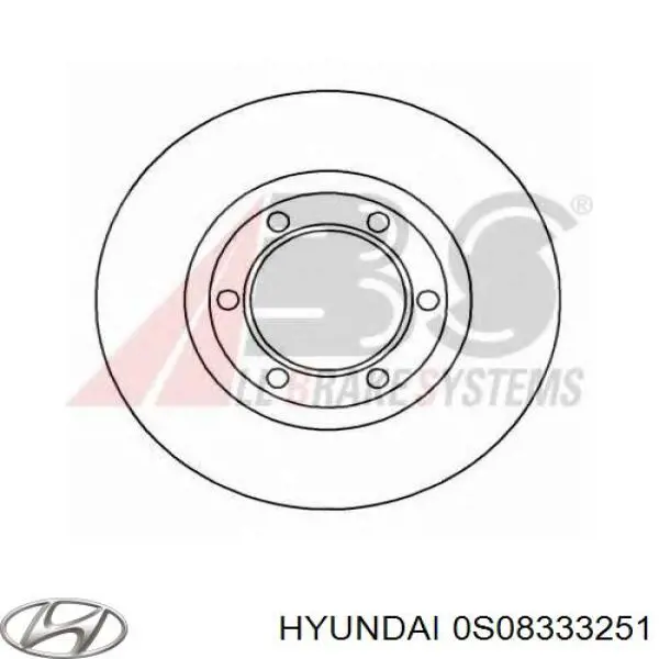 0S08333251 Hyundai/Kia диск гальмівний передній