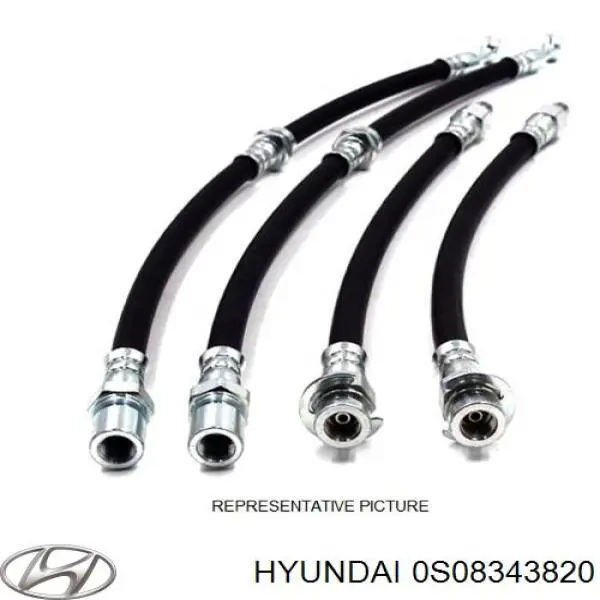 Шланг гальмівний задній 0S08343820 Hyundai/Kia