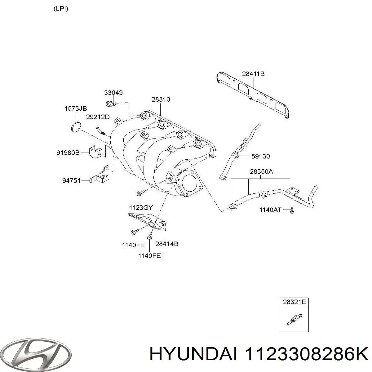 Купити 1123308286K Hyundai/Kia 