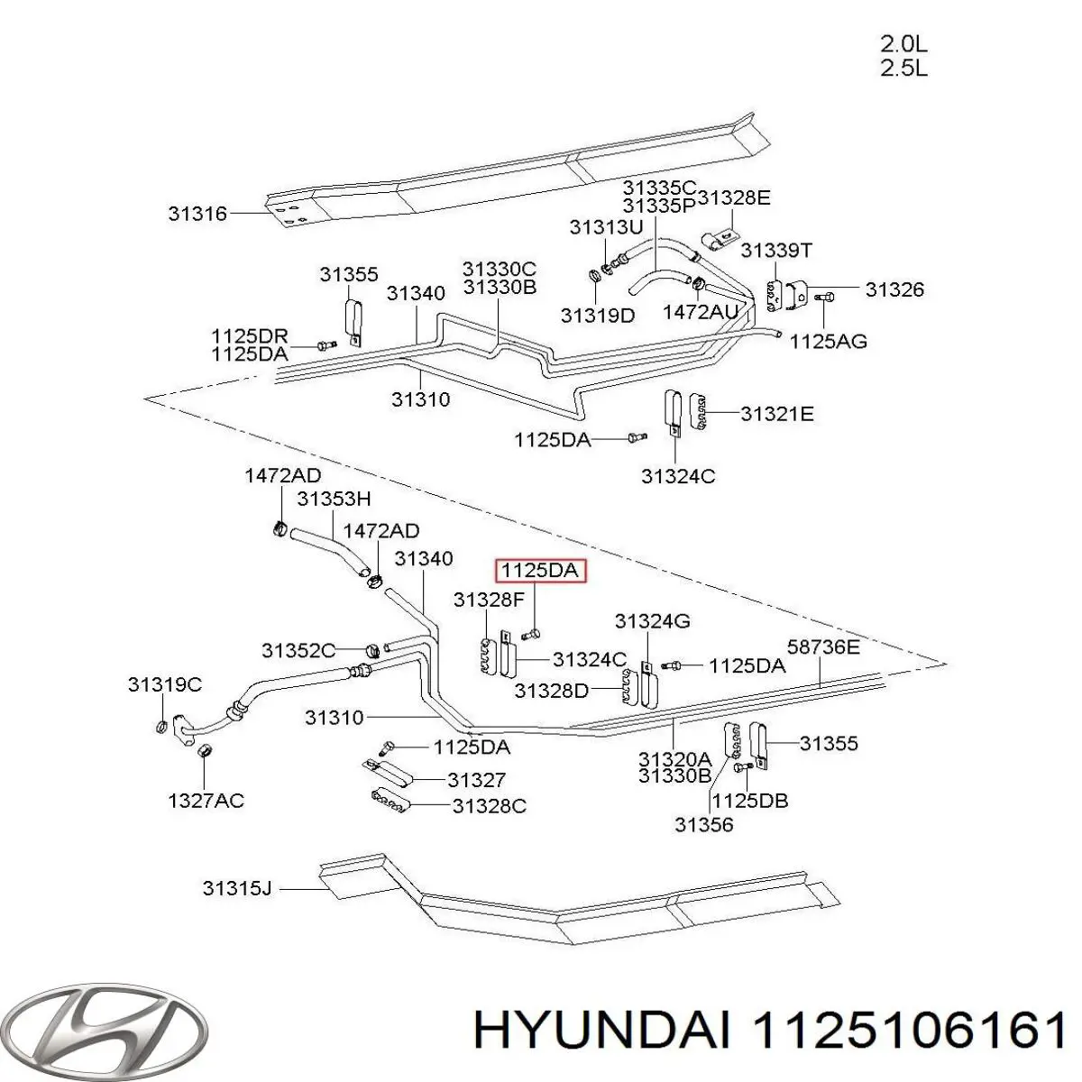  Hyundai/Kia 1125106161 ціна, від 0.64 USD