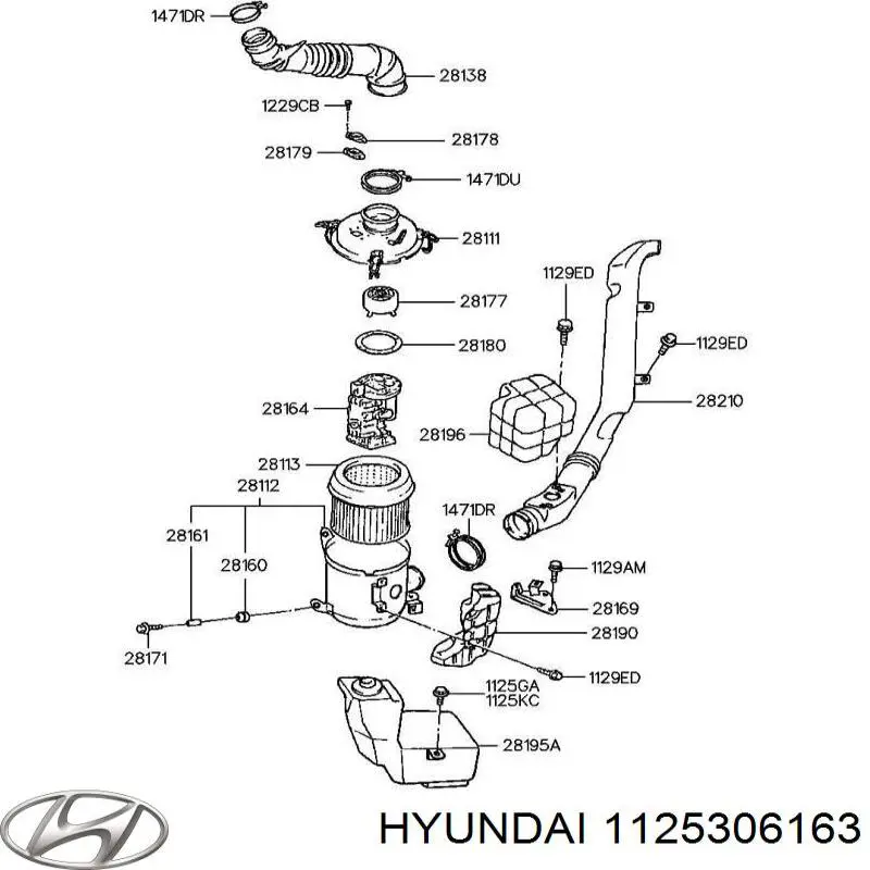  Hyundai/Kia 1125306163 ціна, від 0.34 USD