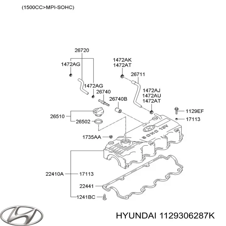  Hyundai/Kia 1129306287K ціна, від 4.26 USD