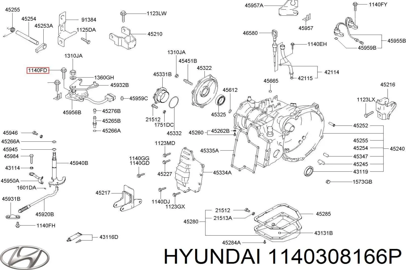 Купити 1140308163 Hyundai/Kia 