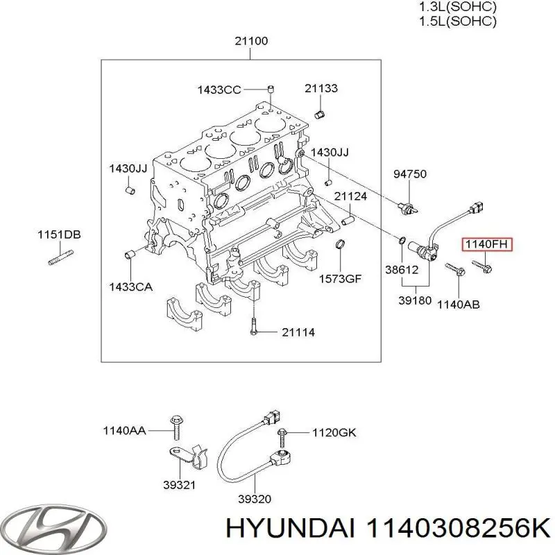  Hyundai/Kia 1140308256K ціна, від 1.27 USD