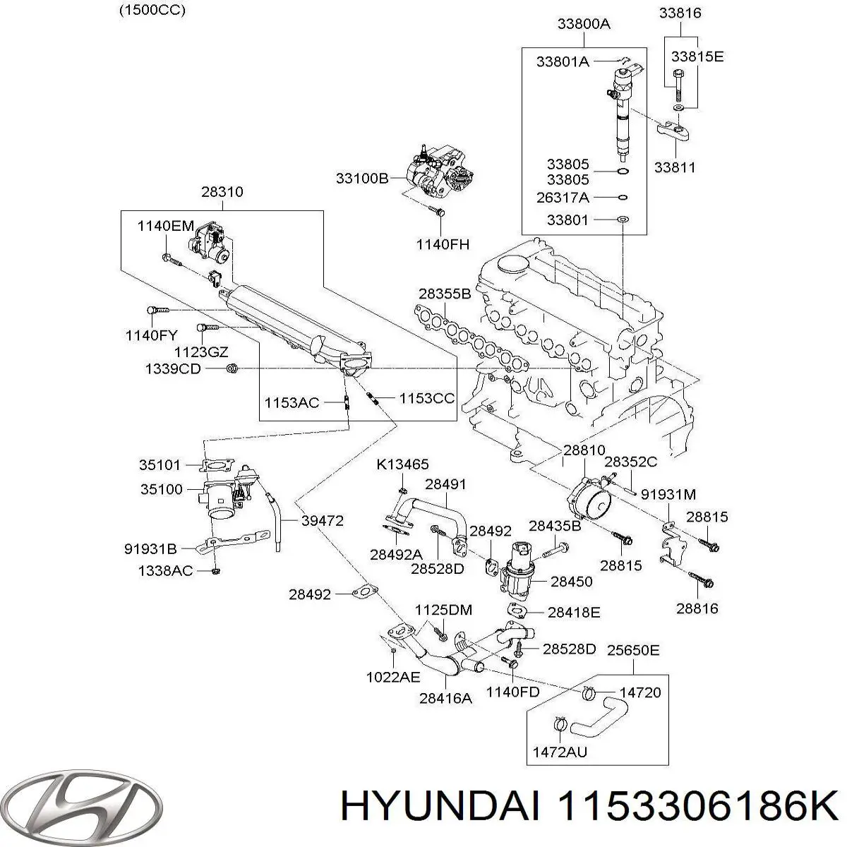  Hyundai/Kia 1153306186K ціна, від 0.02 USD